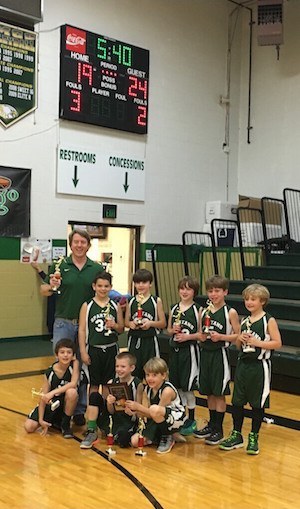 2nd Grade Mountain Brook Spartans Win at the North Shelby Basketball Association Tournament