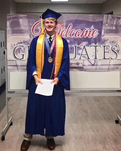 Partner Tyler Vail's son, Griffin, for graduating from Homewood High School