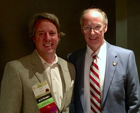 Josh Wright attended the Alabama Association for Justice Sustaining Member luncheon with his guest Gov. Robert Bentley